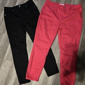 Stylish Black and Red Pants Set